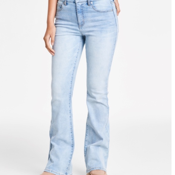 NWT Oat High-Rise Flare Jeans - Light Palms - Picture 2 of 2